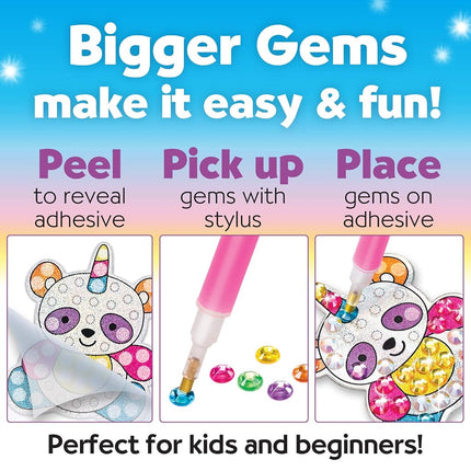 Kit de peinture diamant Gros Gemmes Créativité pour enfants - Créez vos propres autocollants et attrape-soleil magiques - Diamond Art pour enfants