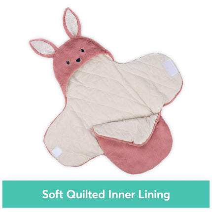 GUND Baby Oh So Snuggly Bunny Blanket Wrap, Plush Hooded Baby Blanket Wrap for Newborns, Pink/Cream, 26”