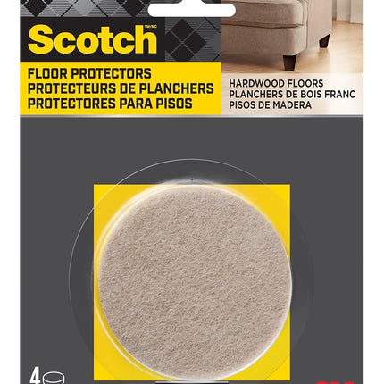 Scotch SP808-NA Furniture-Pads, Beige, Round 3"