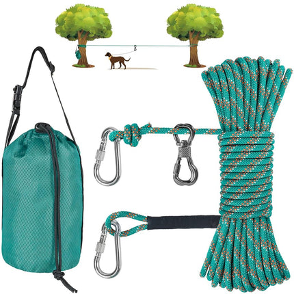 XiaZ Dog Tie Out Cable for Camping, 50ft Portable 