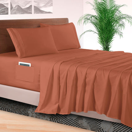 Elegant Comfort 4-Piece Bed Sheet Set - Luxury Bed