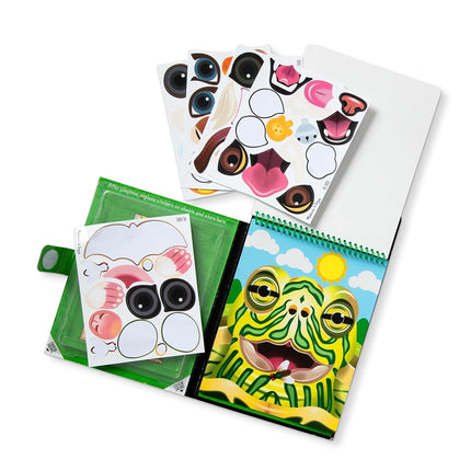 Melissa & Doug On the Go Make-a-Face Reusable Sticker Pad Travel Toy Activity Book – Pet Animals (10 Scenes, 65 Cling Stickers) [Toy] [Sep 19, 2019] Melissa & Doug
