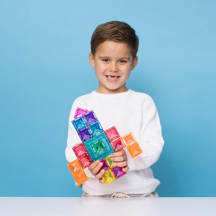 CONNETIX Magnetic Tiles Bright Portal Pack, 48 Pieces