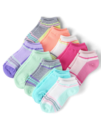 The Children's Place Girls' Ankle Socks, Color Blo