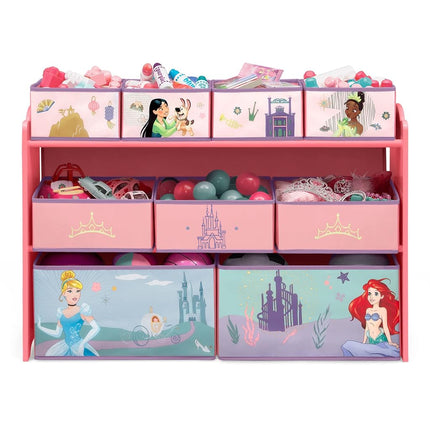 Organisateur de jouets Disney Princess Deluxe 9 bacs design et rangement par Delta Children