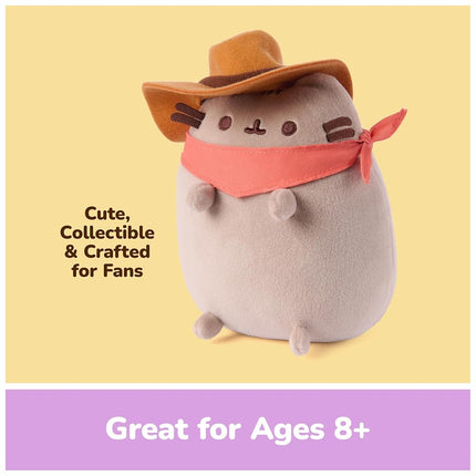 GUND Pusheen Cowboy Squisheen 6-Inch Squishy Plush Toy; Ages 8+