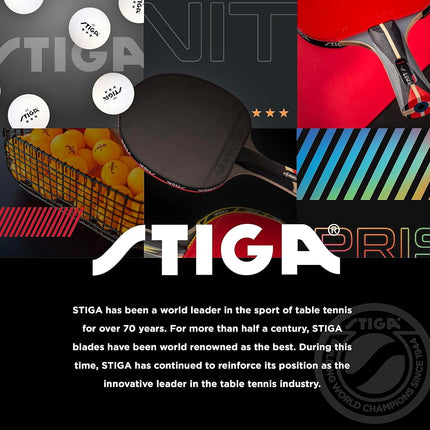 Stiga Pro Carbon Performance-Level Table Tennis Racket with Carbon Technology for Tournament Play