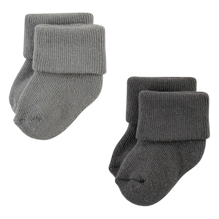 Hudson Baby Unisex Baby Cotton Rich Newborn and Terry Socks, Solid Blue Gray, 0-6 Months, Solid Blue Gray 8 Pack Terry, 0-6 Months