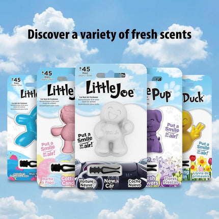 Little Joe 96401-6PK New Car Scent, Car Air Freshener, Clips to A/C Air Vent, Alcohol-Free Fragrance Oil, Non-Hazardous and Non-Toxic Plastic, Set of 6