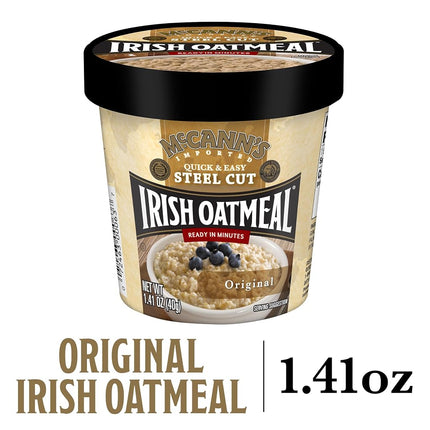 McCann's Irish Oatmeal Original Microwaveable Cup, 1.4 Ounce (Pack of 12)