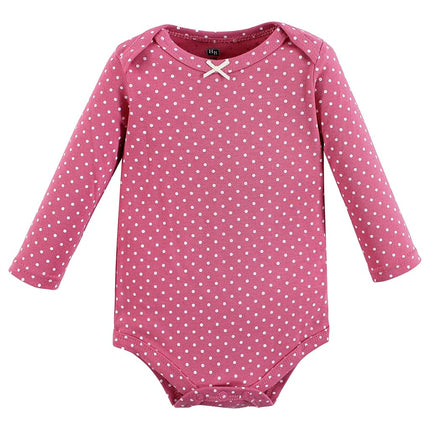Hudson Baby Baby Girls Cotton Long-sleeve Bodysuits 3-pack, Sweet Bakery, 9-12 Months