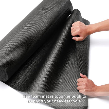 CASOMAN Professional Tool Box Liner and Drawer Liner 24 inch x 24 feet,Easy Cut Non-Slip Foam Rubber Toolbox Drawer Liner Mat - Adjustable Thick Cabinet Liners
