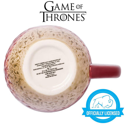 Silver Buffalo Game of Thrones Red Dragon Egg Ceramic 3D Sculpted Mug, 20 Ounces