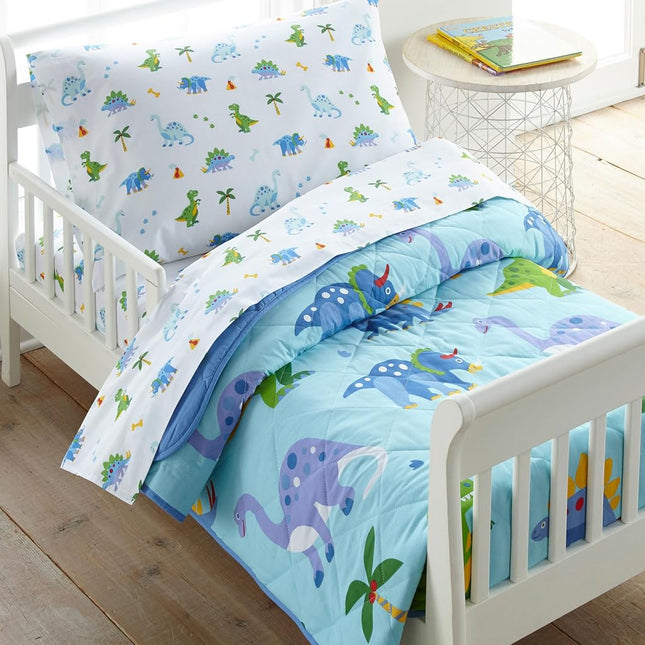 Wildkin Kids Cotton Toddler Comforter � Soft & Lightweight, Fits Standard Crib Mattress - Dinosaur Land