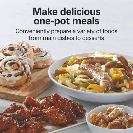 Hamilton Beach Programmable Countdown 8 Quart Slow Cooker, Chrome/Black,33480