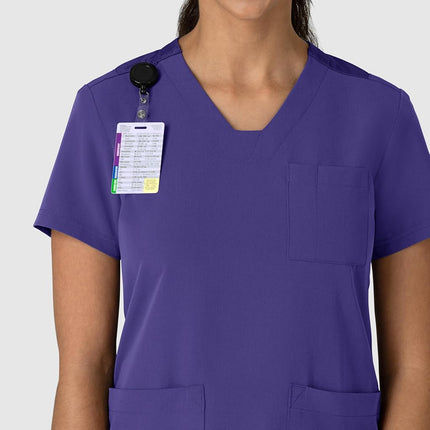 Wink Women's Women's Flex-n-Reach V-Neck Scrub Top, Grape, S