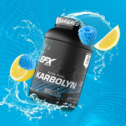 EFX Sports Karbolyn Fuel Complex Carbohydrate Post Workout & Pre Workout Powder Clinically Tested Intense Energy Supplement Shake,Blueberry Lemonade, (4 LB 4.8 OZ)