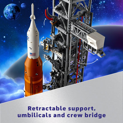 LEGO Icons Système de lancement spatial NASA Artémis, Décoration de maison et de bureau, Cadeau spatial pour adultes, Kit de construction de modèle à assembler, Projet amusant pour adultes, Inclut une capsule Orion et une tour de lancement, 10341