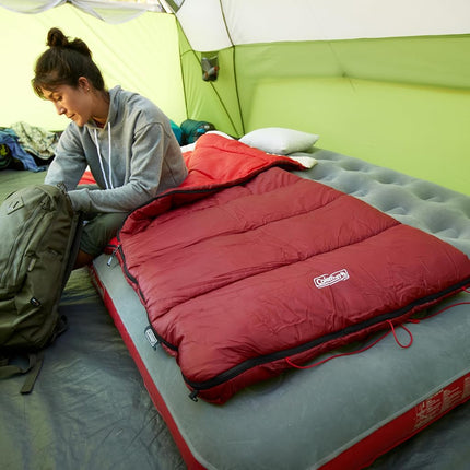 Saco de dormir Coleman Flatlands para adultos 30/40/10.0 °C Material 100 % reciclado Opciones grandes y altas Saco de dormir para clima fresco