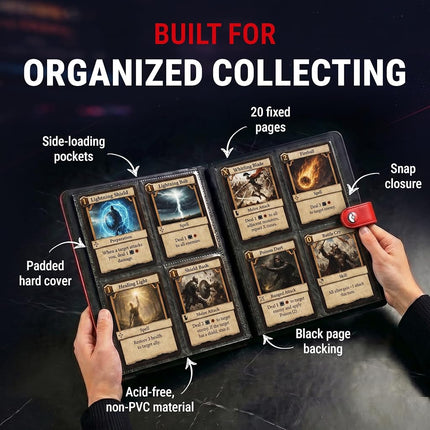 Ultra Pro | Pokemon Premium 4-Pocket Snap Binder - Red | Trading Card Accessory