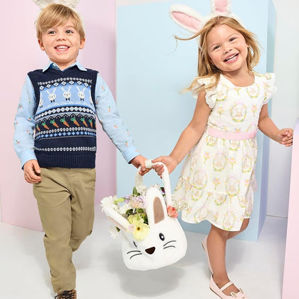 The Children's Place Baby Boys' and Toddler Sweater Vest, Easter Bunny Striped Vest, 3T