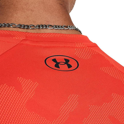 Under Armour Men's Tech 2.0 5c Short Sleeve T-Shirt, Jacquard Dark Orange / Black, S