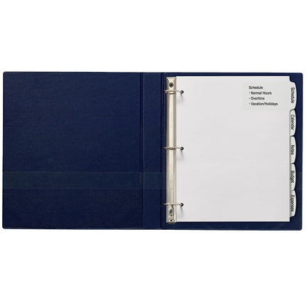 Separadores de etiquetas grandes blancas imprimibles Avery Big Tab con Easy Peel, 5 pestañas, 20 juegos (14440)