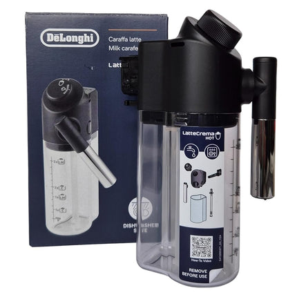 De'Longhi Milk Frother Jug for Superautomatic Coffee Machine, Silver, Modern, Dishwasher Safe, Carafe