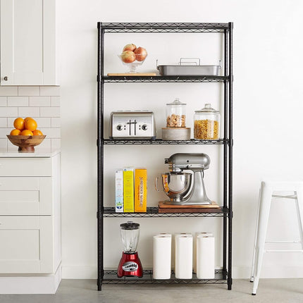 AmazonBasics 5-Shelf Shelving Unit - Black