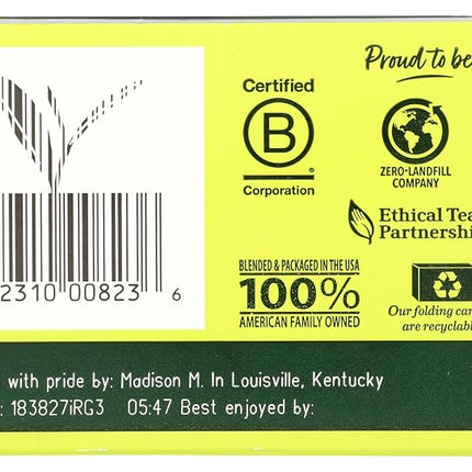 Bigelow Tea Green Tea - Earl Grey - Case Of 6-20 Bag