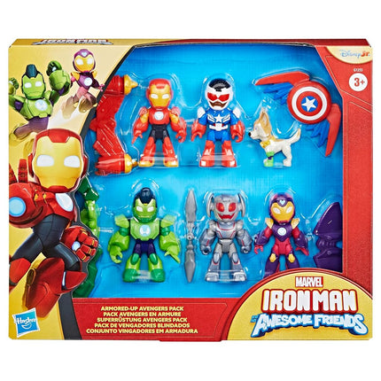 Marvel Iron Man and His Awesome Friends Iron Armor Figure Pack, Clip-On Armour Pieces, Poseable Collectable Toy, Superhero Role-Play Fun for Kids Fans