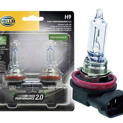 HELLA H9 2.0TB High Performance Bulb, 12V, 65W, 2 