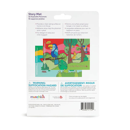 Munchkin� Story Mat�, BPA Free Disposable Placemats for Kids, 18 Pack, 2 Designs