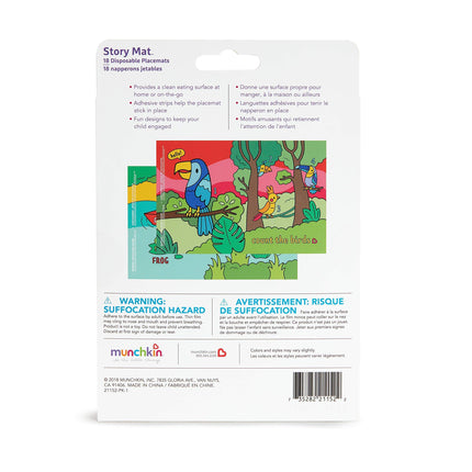 Munchkin® Story Mat®, Sets de Table Jetables sans BPA pour Enfants, Lot de 18, 2 Motifs