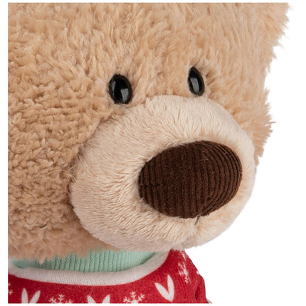 GUND Toothpick con suéter navideño, oso de peluche clásico para mayores de 1 año, beige/rojo/blanco, 15 pulgadas