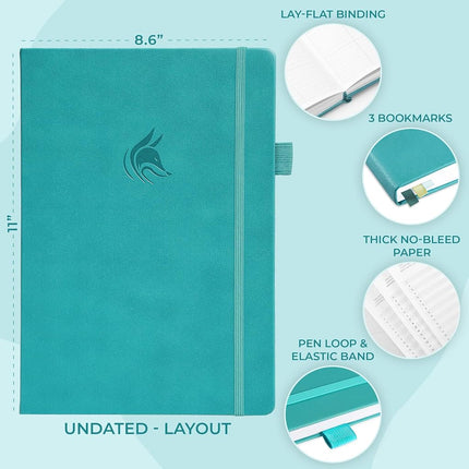 Clever Fox Teacher Planner – School Year Planner with Calendars & Lesson Plans – Book for Classroom & Homeschool Organization, A4 (Turquoise)