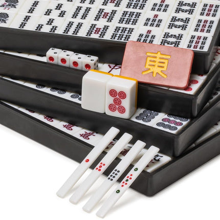 YMI Japanese Riichi Mahjong Set, White & Yellow Tiles