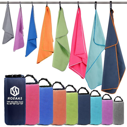 Microfiber Sport Travel Towel Set-(XL -60"x30"+24"