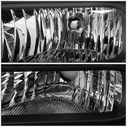 DNA MOTORING Headlamps Headlight Assembly Compatible With 05-07 Ford F250-350 F450 F550SD, Black/Clear, HL-OH-FSD05-BK-CL1