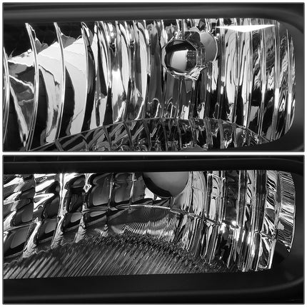 DNA MOTORING Faros delanteros Conjunto de faros delanteros compatible con Ford F250-350 F450 F550SD 05-07, Negro/Transparente, HL-OH-FSD05-BK-CL1