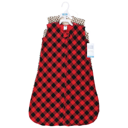 Hudson Baby Unisexo Bebé Térmico Sin Mangas Saco de Dormir 2pk, Estampado de Cuadros Búfalo y Leopardo, 18-24 Meses, Estampado de Cuadros Búfalo y Leopardo, 18-24 Meses
