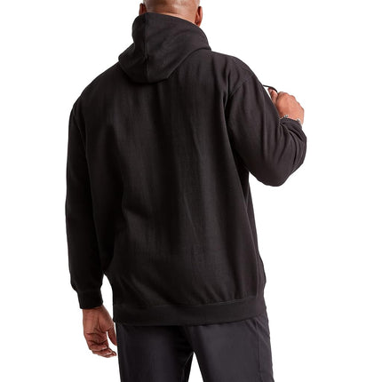 Champion Men's Graphic Powerblend Fleece Hood Sweatshirt, Black/Champion Script, XXL