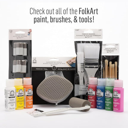 FolkArt, Gold Taklon Brush Set, 50559, Brown, 3 Piece Set