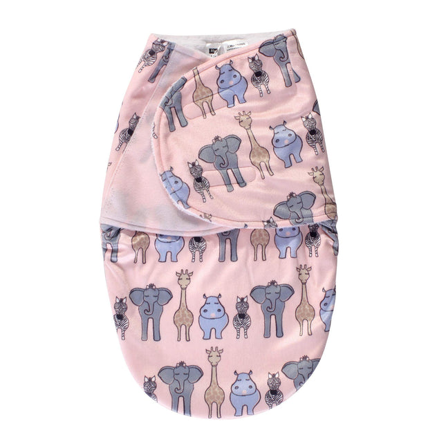 Hudson Baby Unisex Baby Plush Swaddle Wrap, Pink S