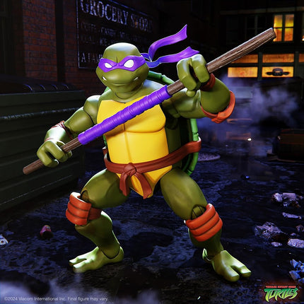 Super7 ULTIMATES! Teenage Mutant Ninja Turtles Donatello - 7" TMNT Action Figure with Accessories Classic Cartoon Collectibles and Retro Toys