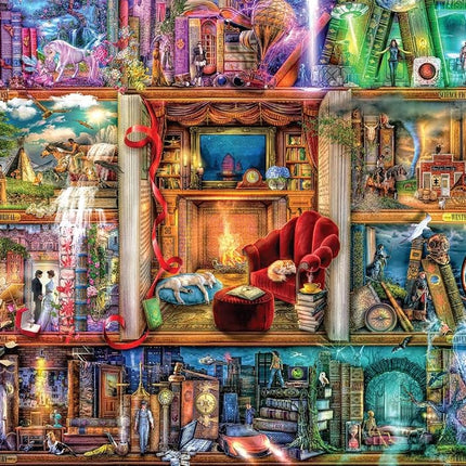 Buffalo Games - Aimee Stewart - The Grand Fiction Library - 2000 Piece Jigsaw Puzzle for Adults Challenging Puzzle Perfect for Game Nights - Finished Puzzle Size is 38.50 x 26.50