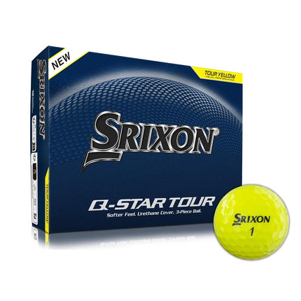 Srixon Q-STAR TOUR Golf Ball with Ultra-Thin High-End Urethane Cover | Spin Skin+ New Generation | Soft Feel | FastLayer Core Technology |12 Pieces | Yellow