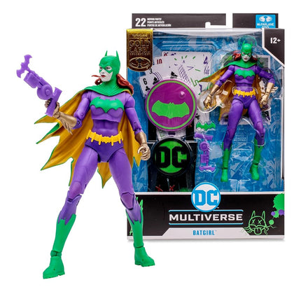 McFarlane Toys DC Multiverse Batgirl (Jokerized) Gold Label Action Figure - 7 Inches Detailed Collectible with 22 Articulation Points and Exclusive Jokerized Accessories