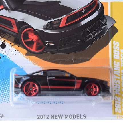 Hot Wheels 2012 Mustang Boss 302 Laguna Seca 8/247, Black
