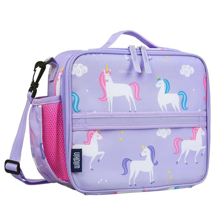 Wildkin Kids ECO rPET Lonchera Aislante – Mantiene la Comida Caliente o Fría, Forro Fácil de Limpiar, Bolsillos de Malla y Sin BPA – Niños y Niñas, Ideal para la Escuela, Viajes y Guarderías – Unicornio